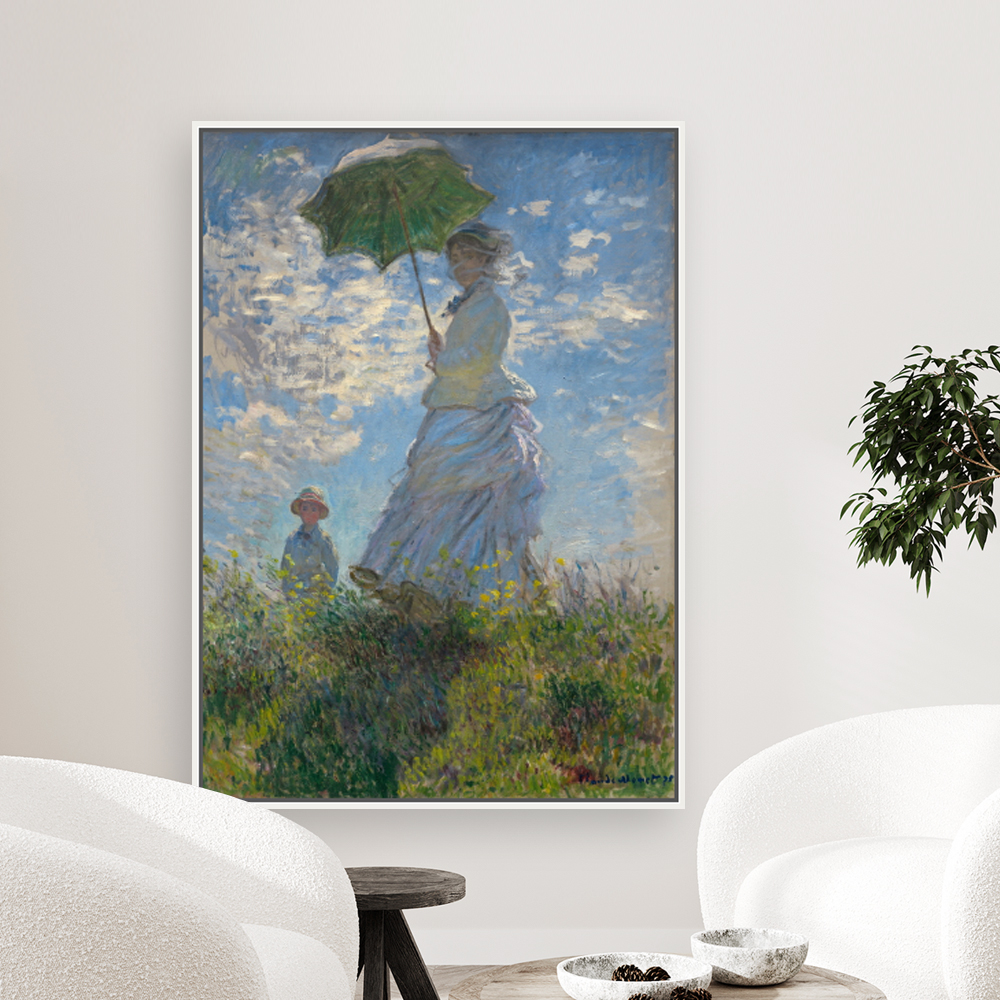 클로드 모네-Woman With A Parasol - Madame Monet And Her Son