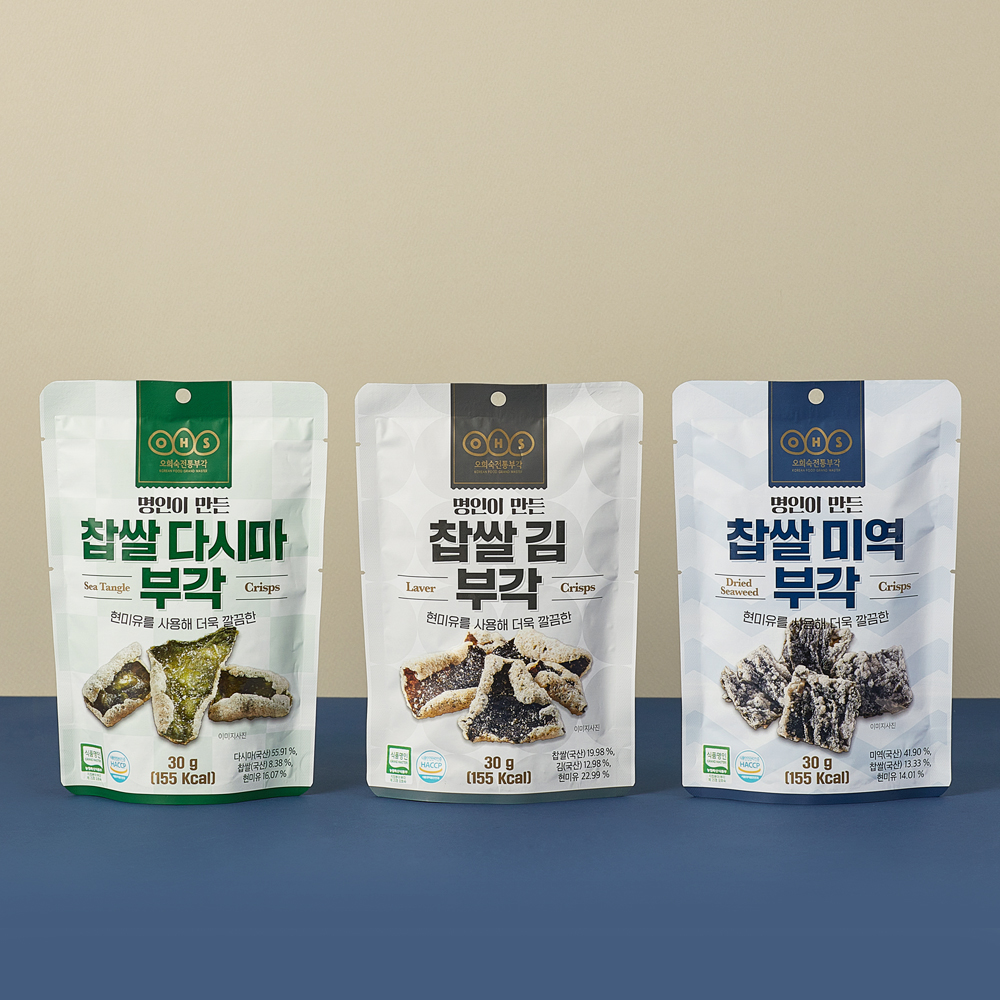 [오희숙전통부각] 찹쌀 부각 수산 3종 (30g)