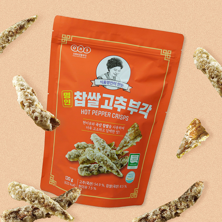 [오희숙부각] 명인 찹쌀 고추부각 (120g)
