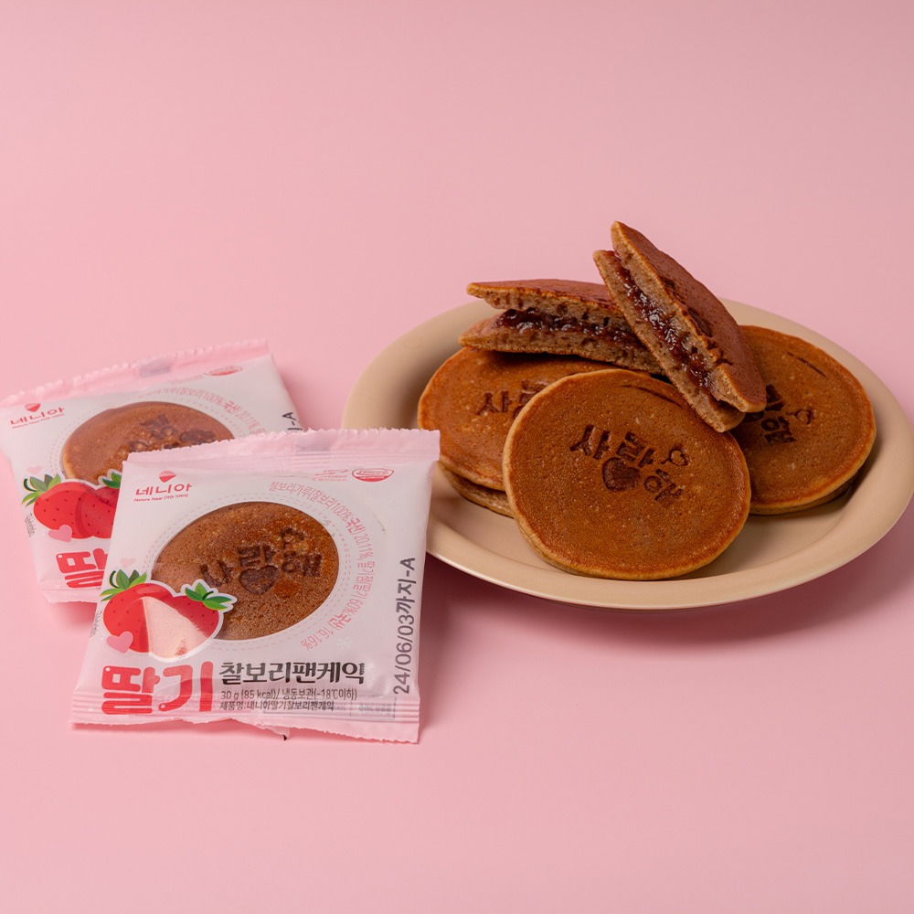 네니아 우리밀 베이커리 사랑해 딸기 찰보리 팬케익 썸네일 2