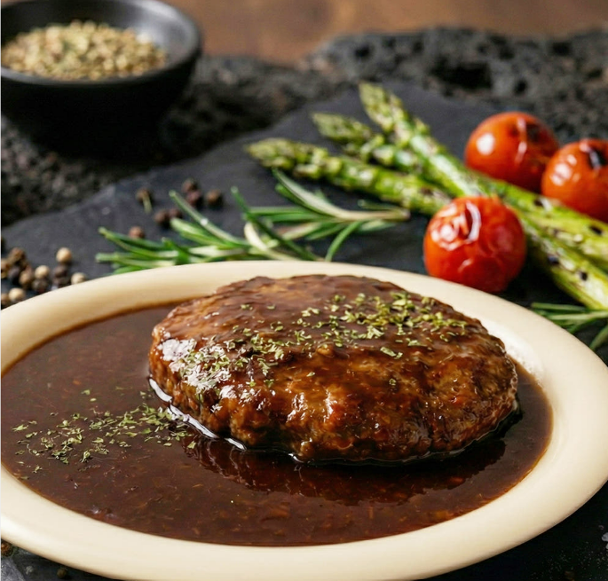 제주네이쳐 흑돈 한우 함박스테이크