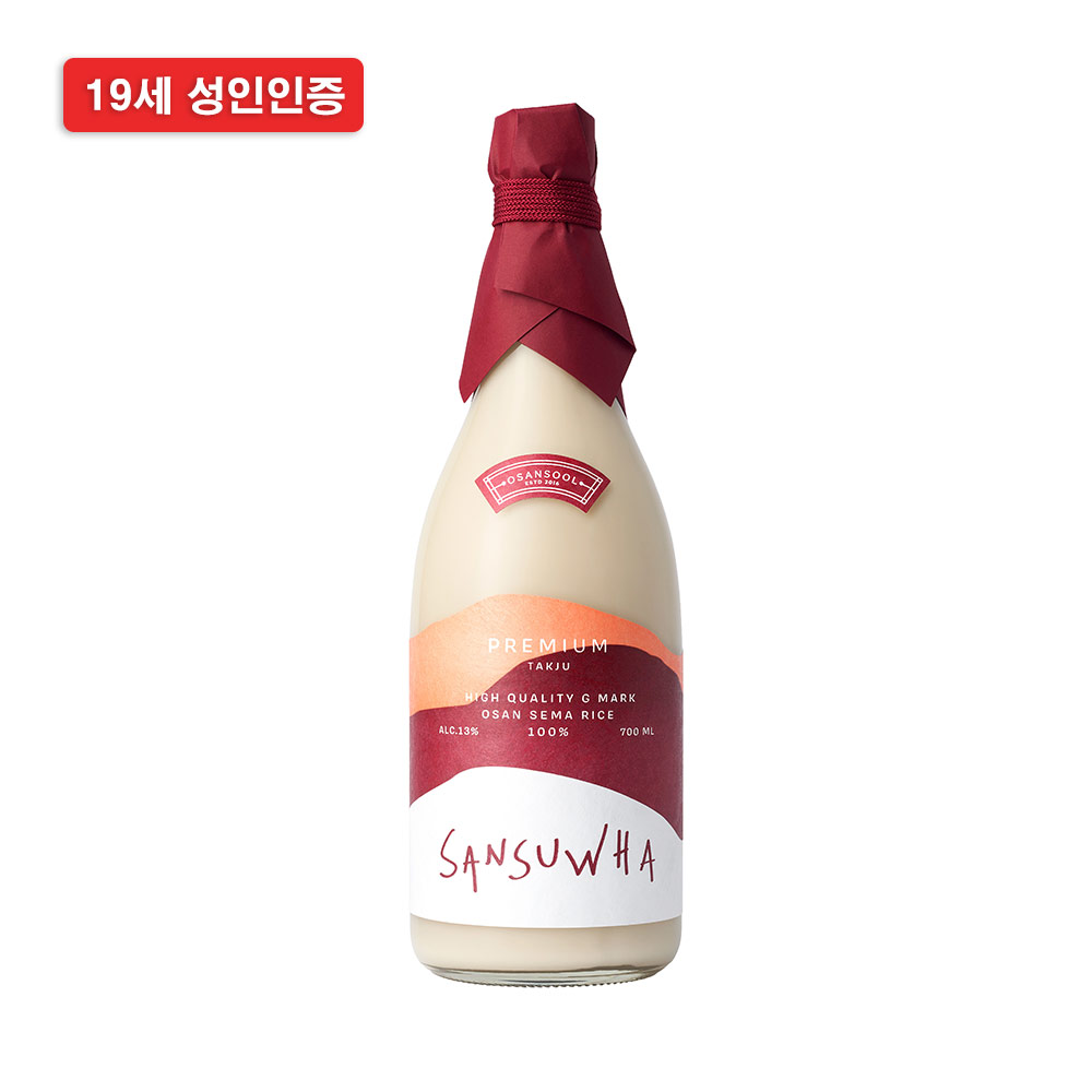 [오산양조] 프리미엄 생탁주 산수화 700ml, 13% (1병)