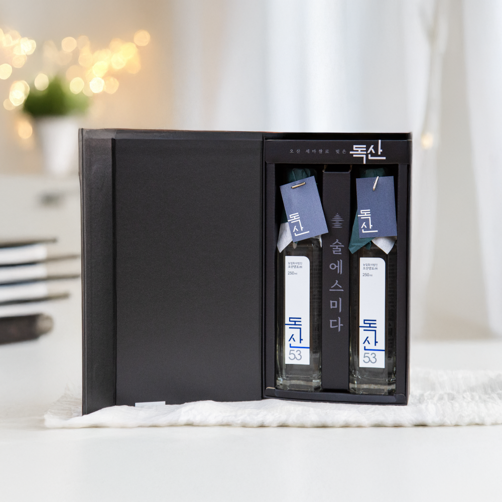 [오산양조 선물세트] 증류식 소주 독산53, 250ml, 53% (2병) 선물세트