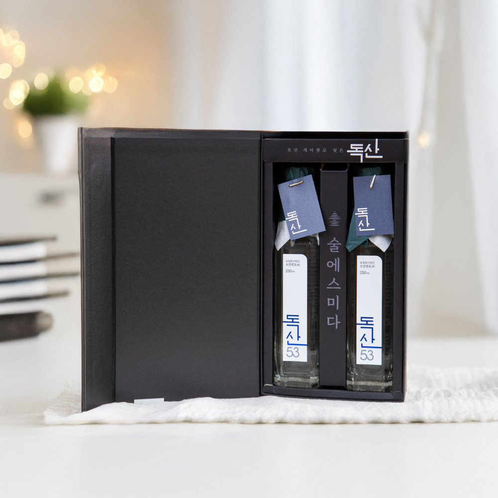 [오산양조 선물세트] 증류식 소주 독산53, 250ml, 53% (2병) 선물세트