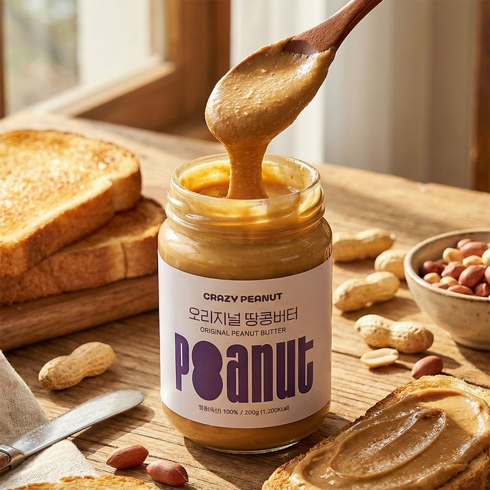 크레이지피넛 100% 국산 땅콩버터 4종 (200g / 500g)