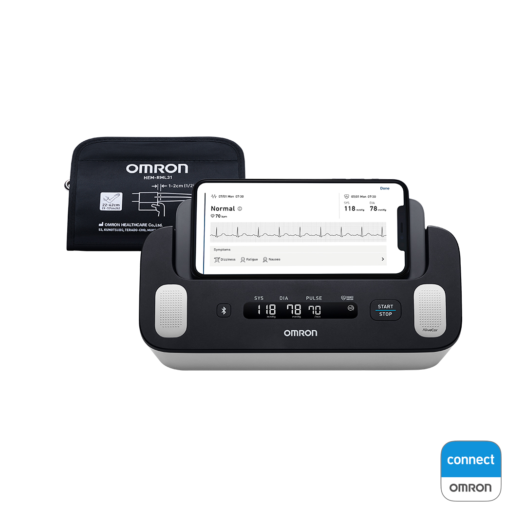 오므론 컴플리트 심전도 동시 측정 혈압계 HEM-7530T