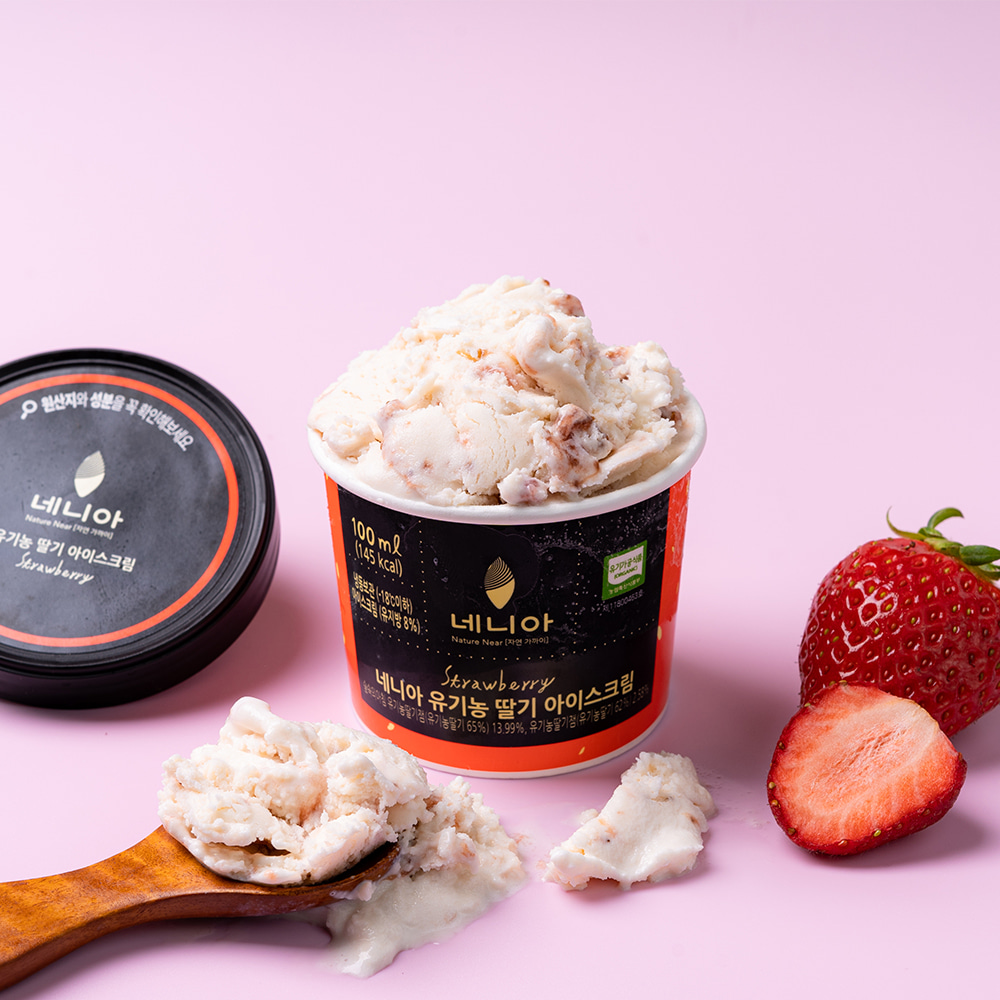 네니아 유기농 아이스크림 딸기