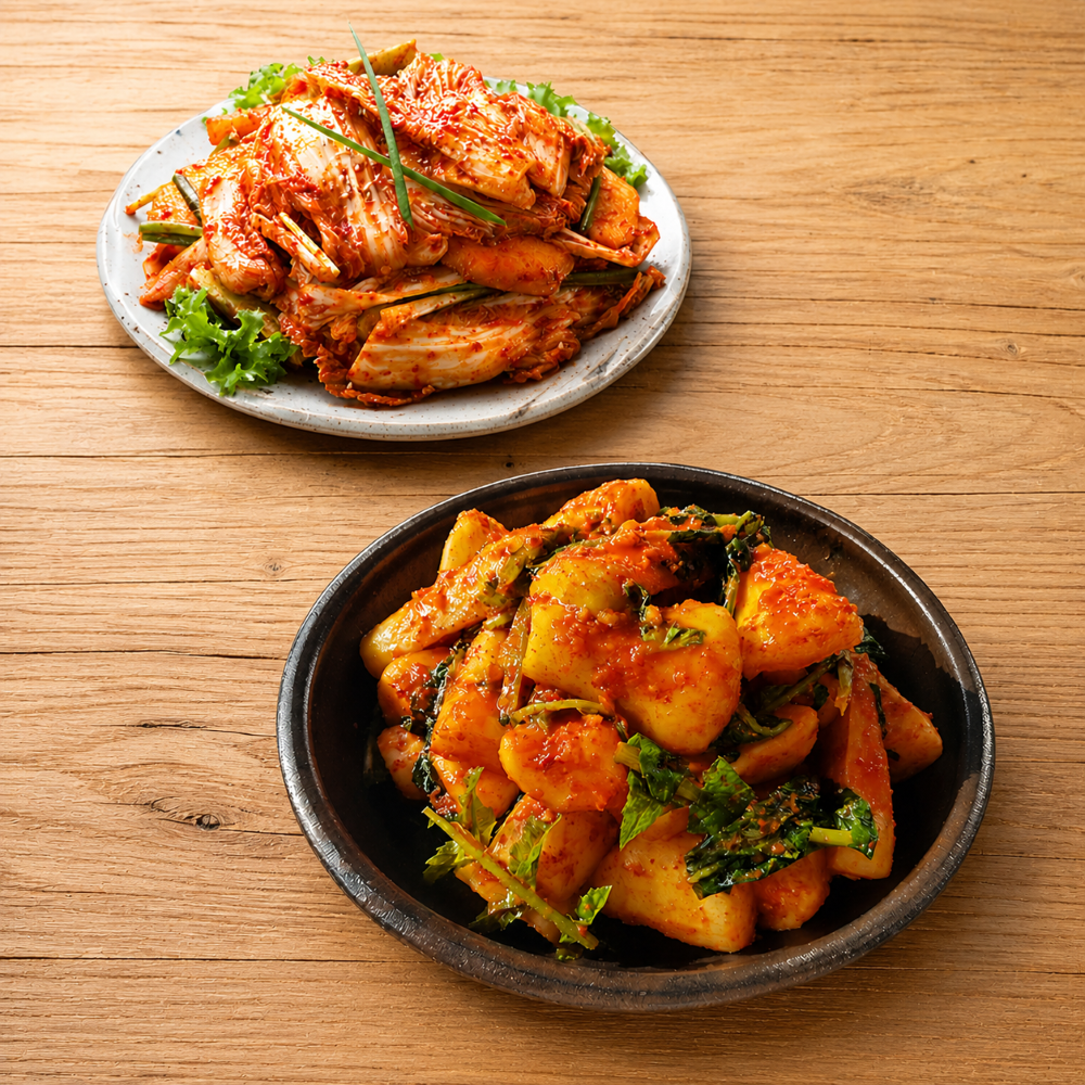 도미솔김치 총각김치 2kg + 겉절이 2kg