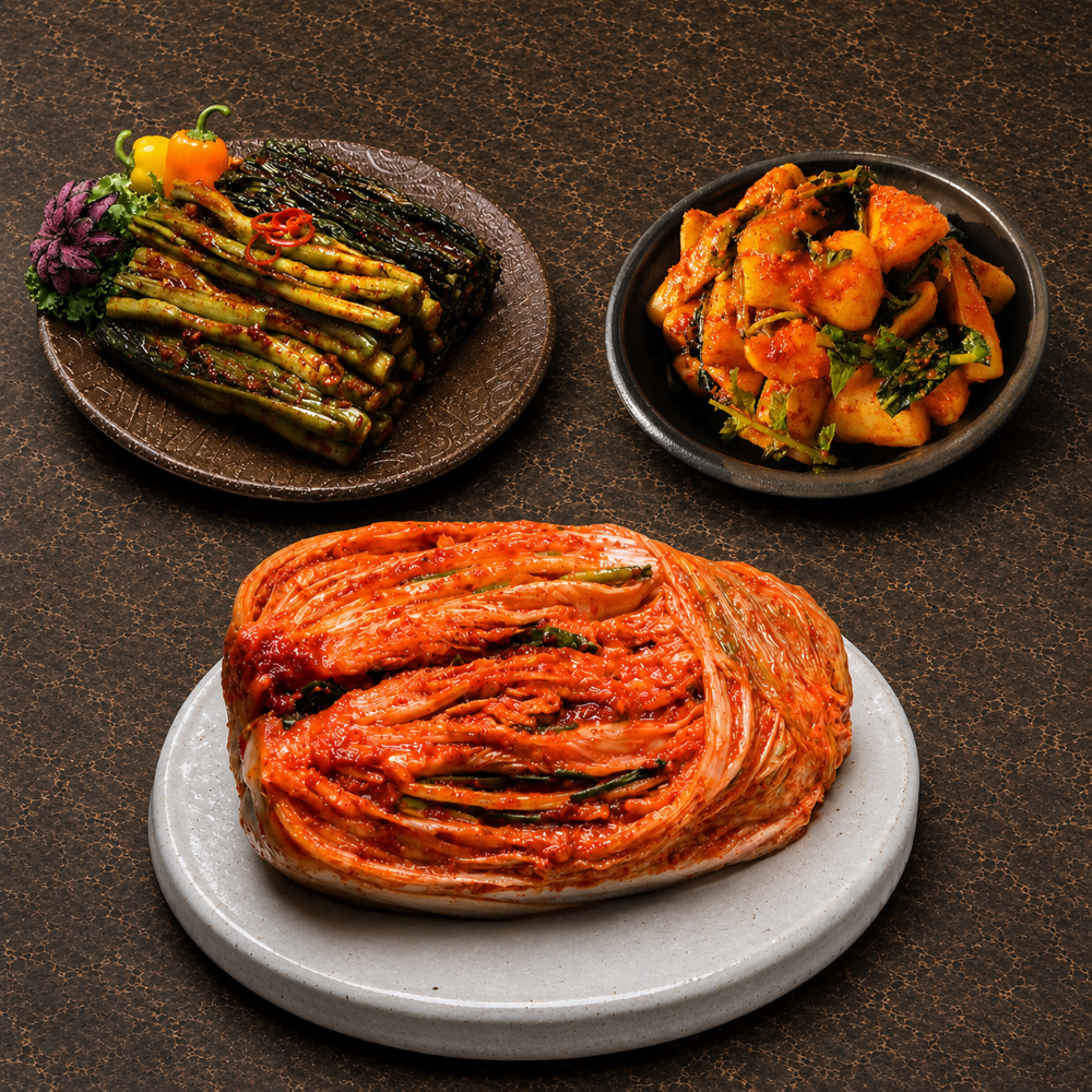 도미솔김치 포기김치 5kg + 총각김치 2kg + 갓김치 1kg